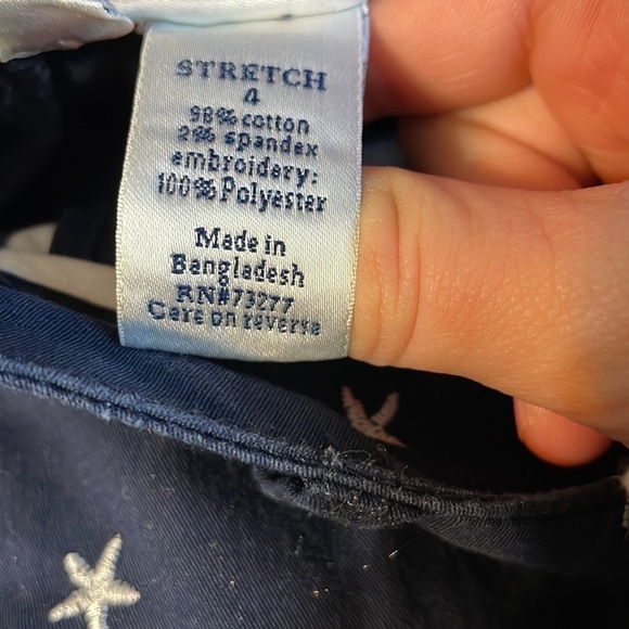 Croft & Borrow size 4 stretch skort, navy with white embroidered stars - Picture 3 of 7